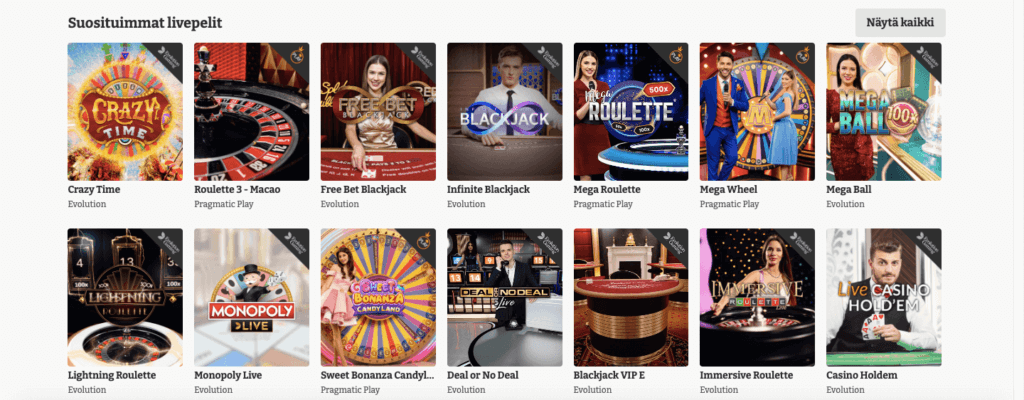 lucky spins live casino