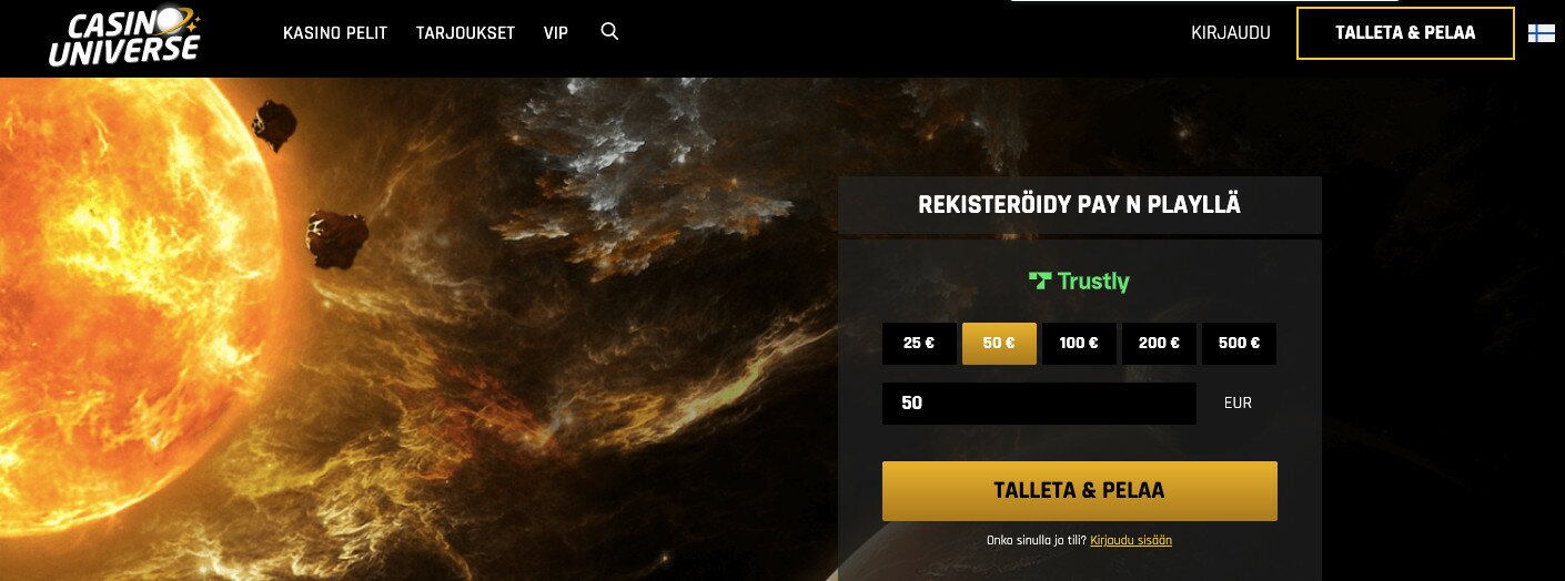 Casino Universe etusivu Casino Universe etusivu