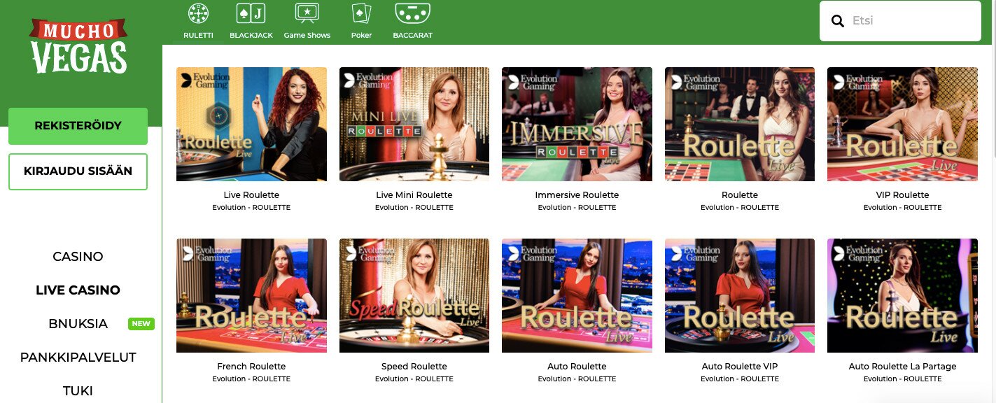 Mucho Vegas live casino Mucho Vegas live casino